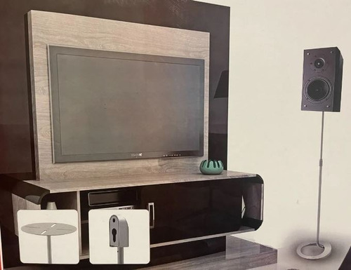 Imagem 2 de 4 de Kit Com 2 Suporte Pedestal Para Caixa De Som Home Theater