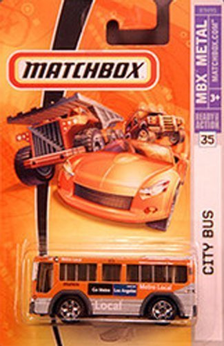 Matchbox City Bus Metro Los Angeles Naranja 35 Mbx Metal Esc