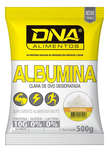 Albumina 500g - Dna Sabor Albumina 500g Natural