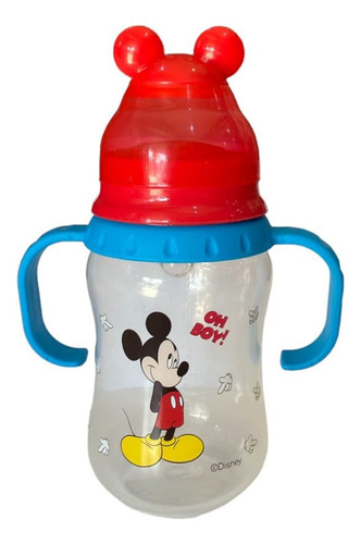 Mamadera Cuello Ancho 240ml C/asas Disney