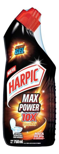 Limpiador Harpic Max Power Todo En 1 Original 3 Pzs/750ml Cu