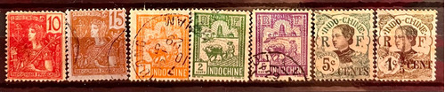 Indochina - Lote De 7 Sellos - Temas Diferentes P683