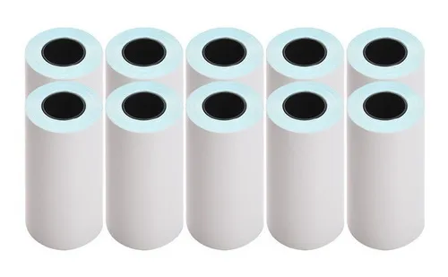 10 Rollos de Papel Térmico Autoadhesivo para Mini Impresora de 57x30mm 10pcs Blanco