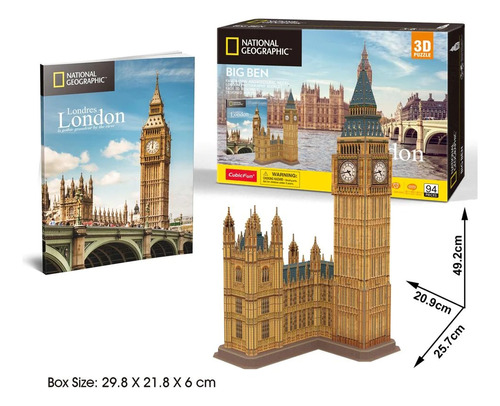 Puzzle 3d - Big Ben Londres National Geographic - Cubicfun