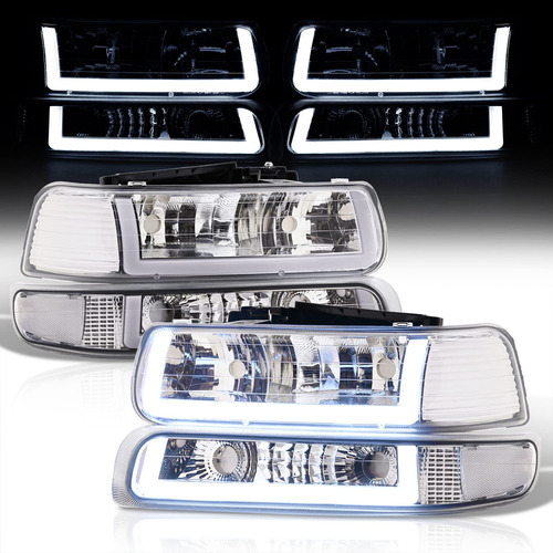 Faro Delantero Luz Led Drl Para Modelo Chevy Chevrolet Tahoe