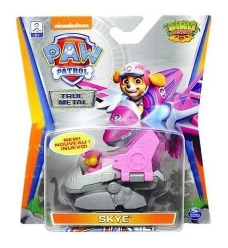 Paw Patrol Vehiculo Metal Dino Rescue Figura Fija - Skye -