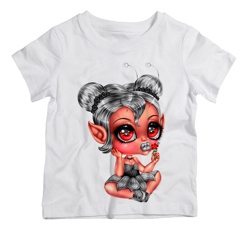 Camiseta Infantil Menina  Fofa  Fantasia  Fada  Cinza  Hallo