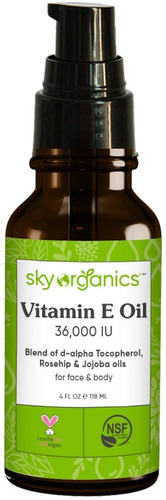 Aceite De Vitamina E 3 Sky Organics (4 Onzas) Aceite Orgánic