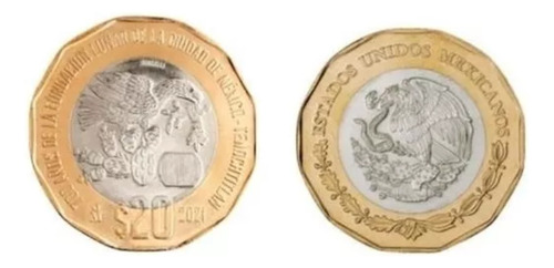 Moneda Doble Águila De 20 Pesos 700 Años Escasa | MercadoLibre