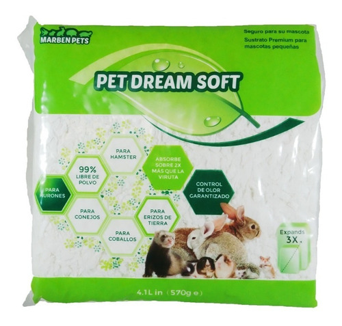 Viruta Pet Dream Soft 570g Para Mascotas Pequeñas Pethome