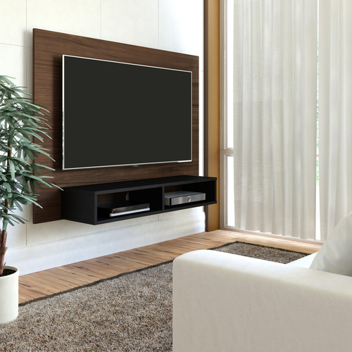 Panel Tv 50 Almendra Negro Exit Flash Diseño Moderno