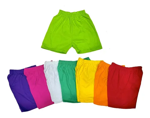 comprar Short Liso Niños\u002Fas Algodón 100% Colores Surtidos Pack X3