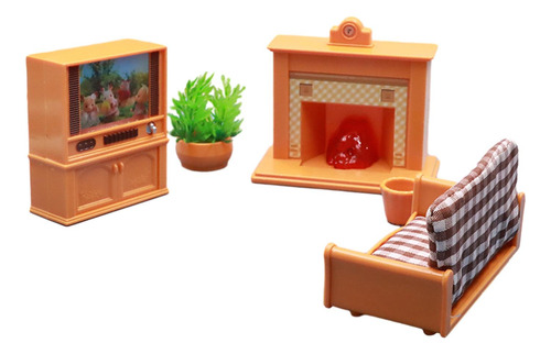 Conjunto De Muebles En Miniatura, Conjunto De Sala De Estar