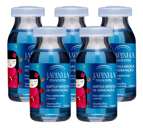 Kit C/5 Ampolas De Hidratação Japinha 15ml