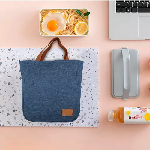 Bolsa comida trabajo gimnasio Meimi Amores Lancheira Infantil Escolar de  nylon a prueba de agua gris asas color rosa roja gris azul negra