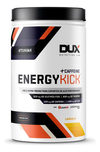 Energykick Caffeine - Pote 1000g Dux Nutrition Sabor Laranja