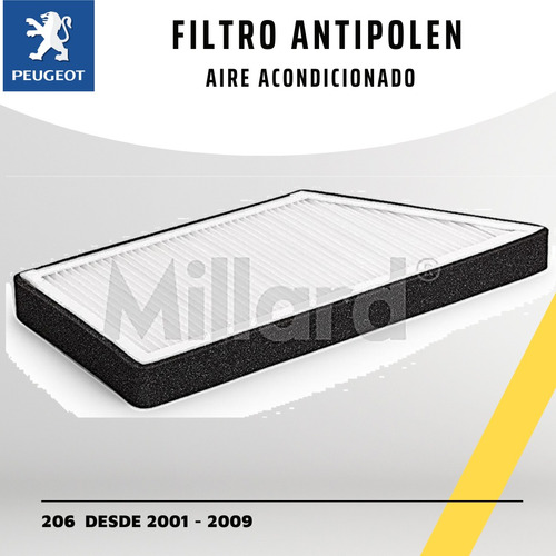 Filtro Anti Polen O Aire Acondicionado Para Peugeot 206