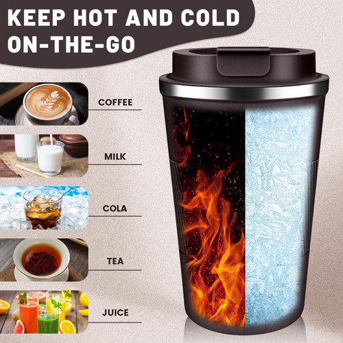Vasos De Café Aislados Con Tapa Abatible 12 Oz 17 Oz, Taza D