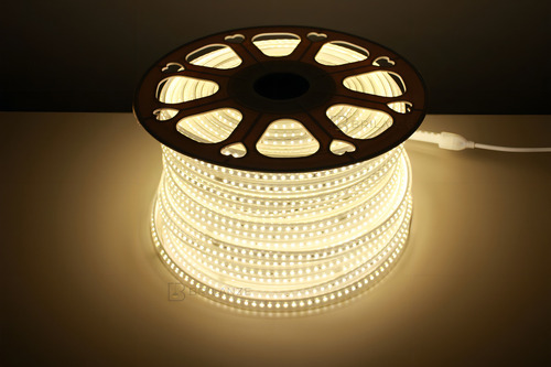 Mangueira Led Chata 2835 120 Leds/m Alto Brilho 11m 110/220v Luz Branco-quente 110v