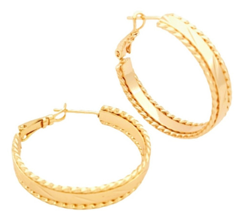 Arracadas Mujer Oro Laminado 18k Grandes Finas Hermosas