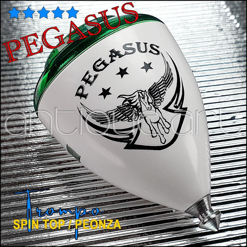 A64 Trompo Space Pegasus Usa Spining Top Peonza Verde Box