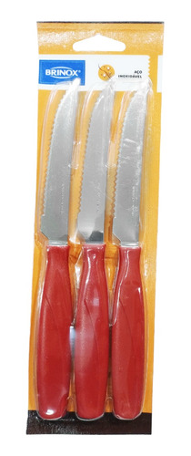 Cuchillos Churrasco Cubiertos Brinox Itaparica Set X3 Pzas