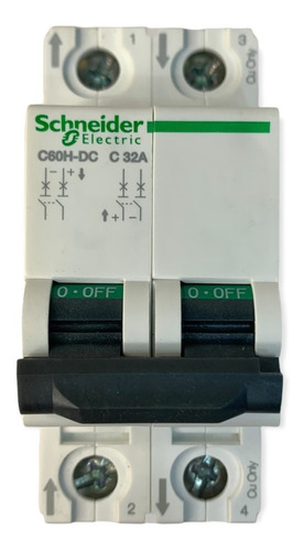 Disjuntor Bipolar Schneider C60h-dc C 32a A9n61535