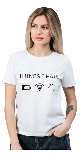 Polera Mujer Things I Hate Gamer Algodón Orgánico Wiwi