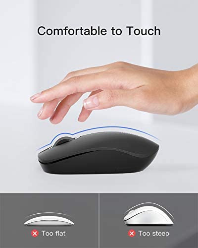 Mouse Sem Fio Inateck 2.4g Slim Mouse Com 2 Nano Receiver U