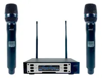 Comprar Microfone Sem Fio Uhf Mão Duplo Prof 100c Pll Uhf-9000 Mxt Cor Preto
