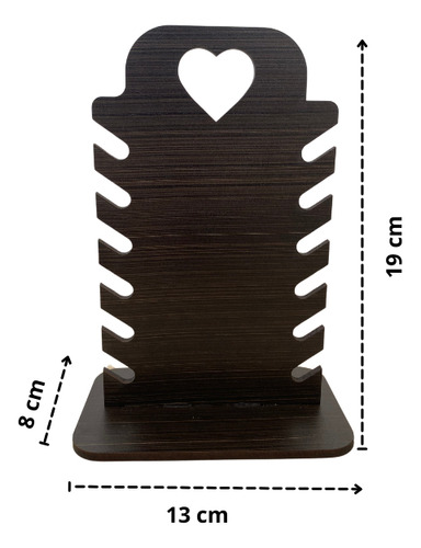 Expositor Organizador Semijoias Porta Jóias Pulseiras Tornozeleiras com 6 Espaços em MDF Boxfan