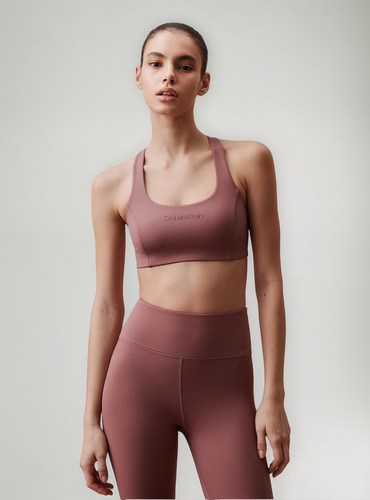 Bralette Deportivo Mediano Impacto Rosado Calvin Klein