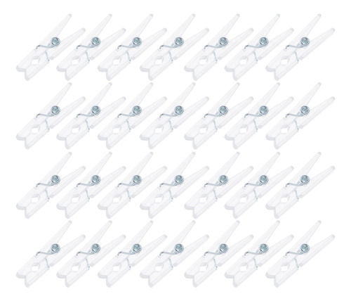 100 Mini Clips Transparentes For Colgar Fotos Y Manualidades