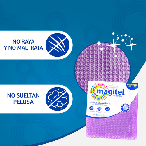 Paño De Microfibra Waffle Caja Con 12 Piezas Multicolor
