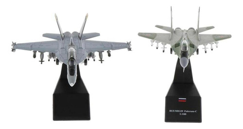 1/100 Mig-29 Caza Ruso Y F/a-18 Avión De Ataque Modelo De