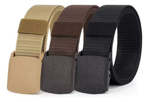 3pcs Hombre Cinturones Tácticos Militares Con Hebilla De Color 3pcs-b Talla 120