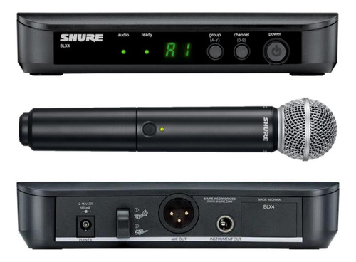 Microfone De Mão Sem Fio Shure Sm58 E Transmissor Blx24
