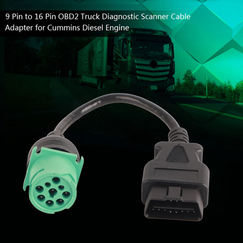 Cable Obd2 De 9 Pines A 16 Pines For Cummins Diesel