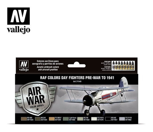 Kit Tintas 71149 Raf Day Fighters Pre-war To 41 Vallejo Air