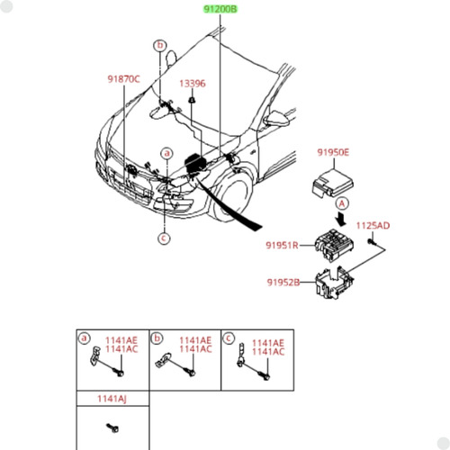 Chicote Frontal Motor I30 2007/2012 - 912012l220