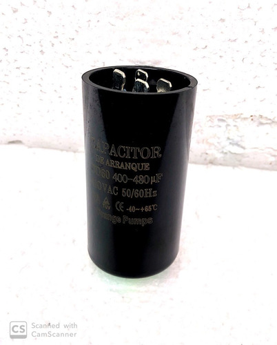 Capacitor De Arranque 400-480 Mfd Uf 110v Motor Eléctrico.