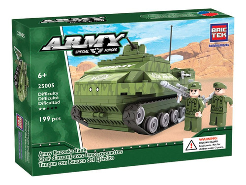 Brictek Bloques De Construcción Tanque - Army Bazooka Tank