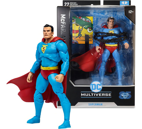 Figura de acción Superman Collector Edition Superman Action Comics #1 Platinum Edition de McFarlane Toys DC Multiverse