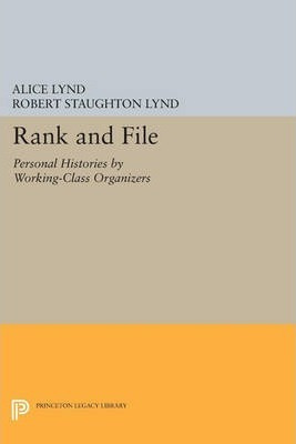 Libro Rank And File : Personal Histories By Working-class...
