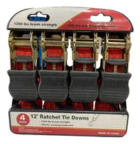 Comprar 4 Eslingas De Amarre Ratchet Reata 550kg 12 Pulgadas