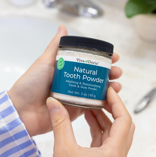Polvo De Dientes Natural Blanqueador Sabor Menta 85 Gramos