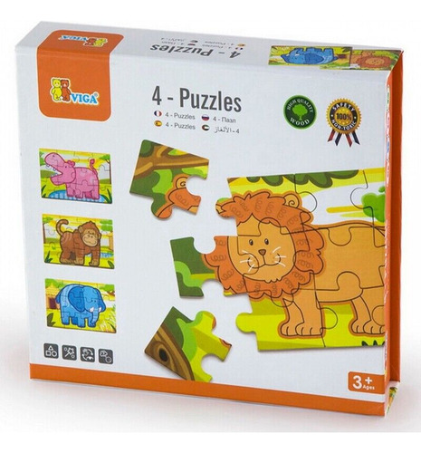 4 Puzzles - Viga - + 24 Meses -