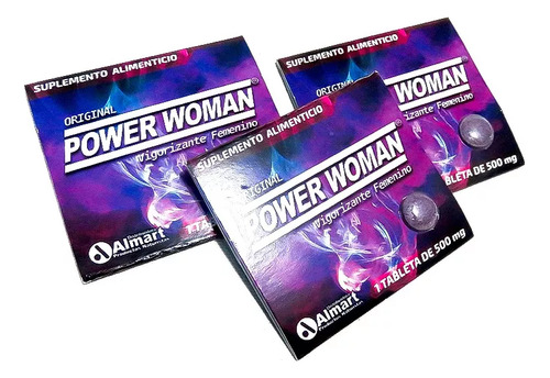 Suplemento Vigorizante Almart Power Woman 3 Tabletas 500mg cada unidad