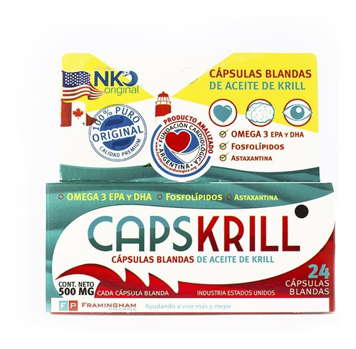 Capskrill Aceite De Krill Omega 3 X 24 Capsulas