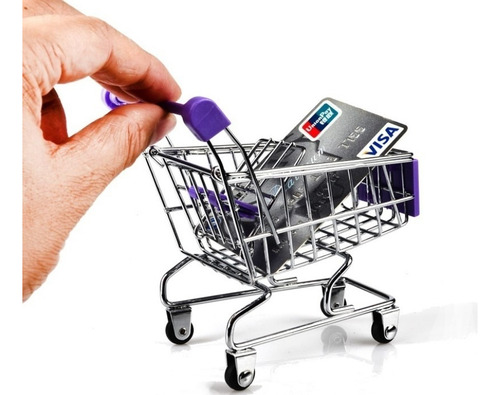Mini Carro De Supermercado Escala 48:1 Juego Adorno Calidad